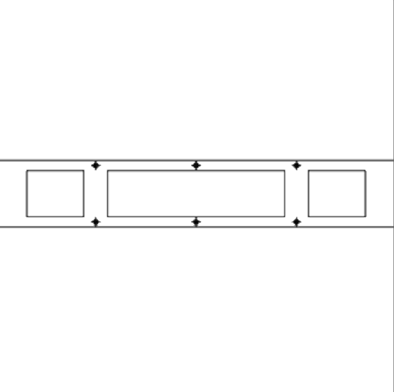 AFDEKPLAAT ONDERKANT 2,5 MM x 2600 SILK