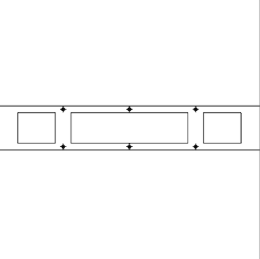 [210.02.022] AFDEKPLAAT ONDERKANT 2,5 MM x 2300 SNOW